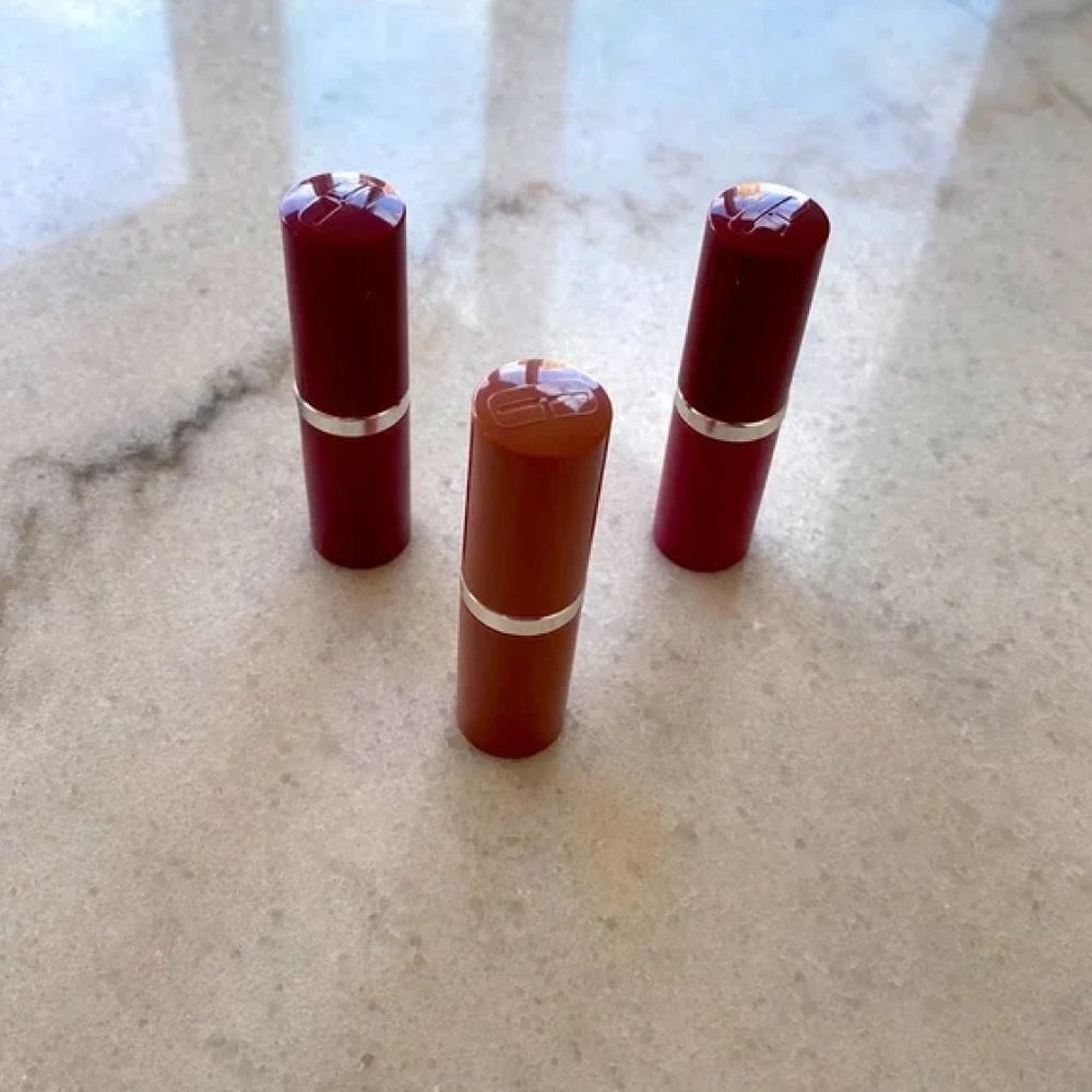 Set of 3 Clinique Lipsticks and 3 Clinique Makeup Bags